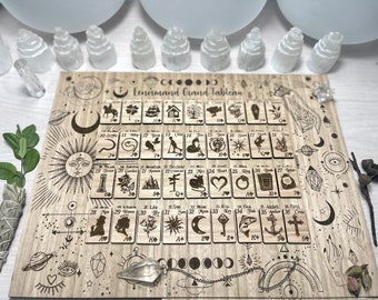 Lenormand Grand tableau Board | Readings with mini wooden Lenormand cards| card meanings