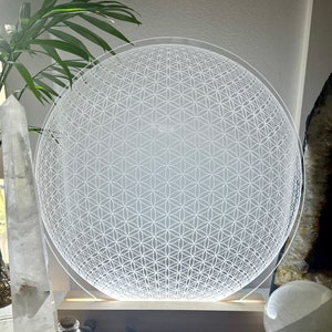 Flower of Life Universe | universal energy | high vibrational pattern | optional USB LED light base | 30+40cm 15.7" available