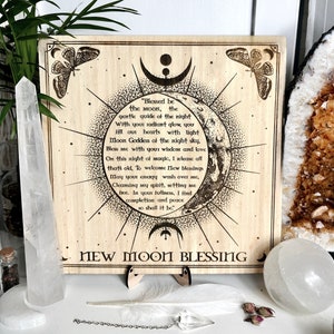 New Moon manifesting Blessing | display plaque