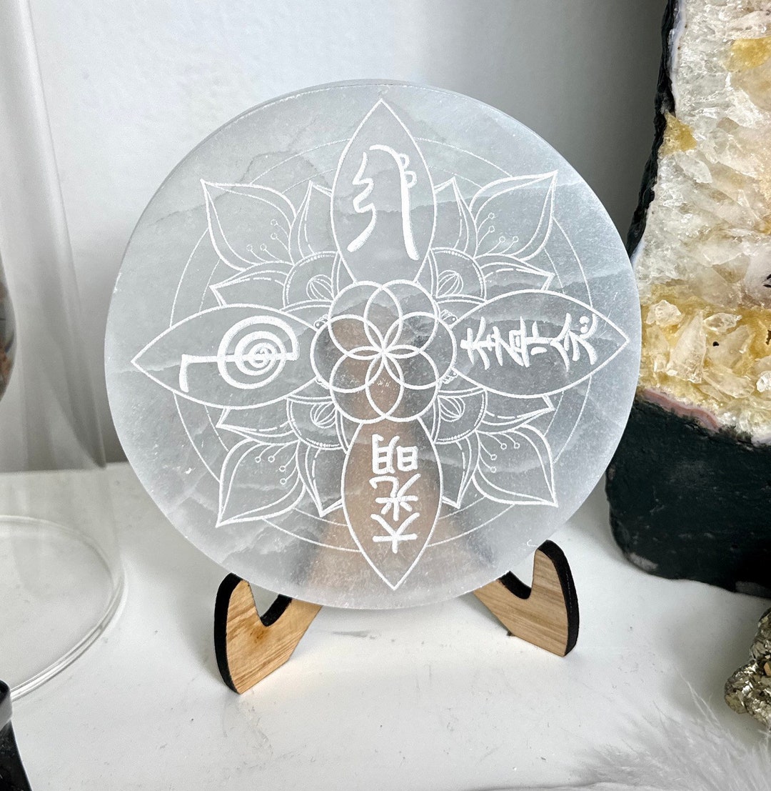 Extra Large Square Selenite Charging Plate - 6 Inch Reiki Charged Crystal Cleansing Station