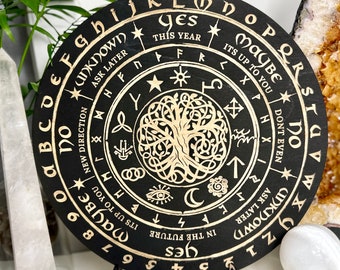 Tree of life | Spirit | Pendulum| Runes Board - engraved wood - Locally made