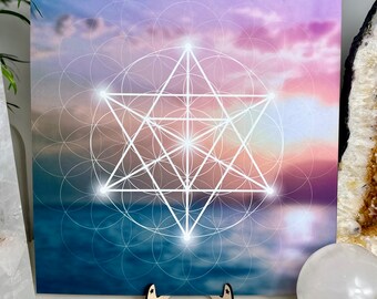 Merkabah + Seed of life variation - beautiful energy frequency | sacred geometry print