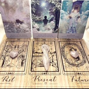 Oracle tarot card holder board - one of my favourites amazing for setting intentions, readings, affirmation cards.