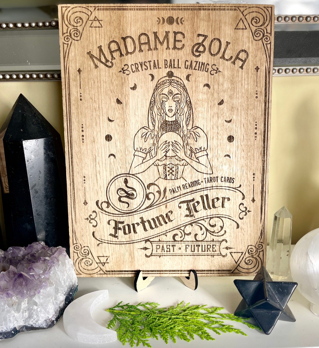 Vintage Look Reader/ Psychic Display Board With Stand- Custom Name ...