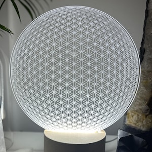 Flower of Life Universe Small | universal energy | high vibrational pattern | optional USB LED light base