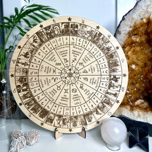 Tarot Chart and Astrology chart | board | Pendulum | Readings board | Locally made