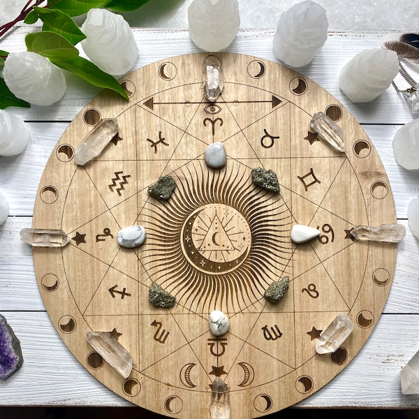 Moon phases board will assist in connecting you to the energy of the moon attuning your alignment to the universe.