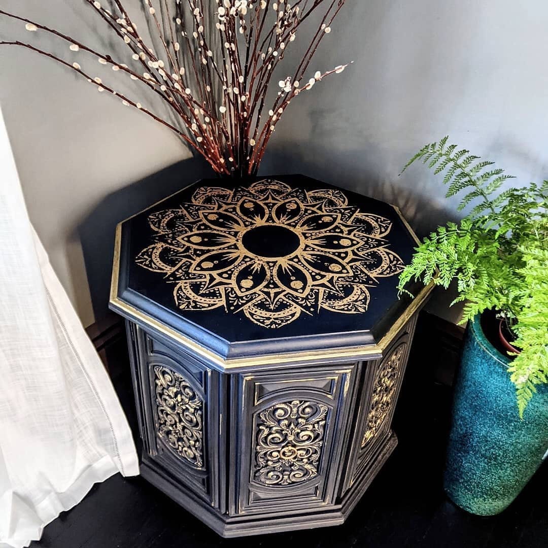 Octagon hidden storage table Etsy