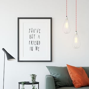 Toy Story Quote, wall art