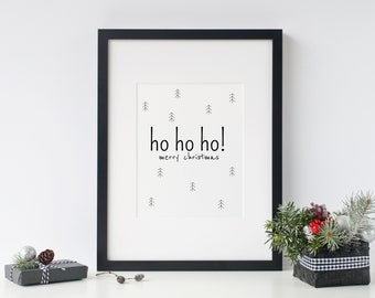 Ho Ho Ho! Print | Christmas Wall Art | Christmas Decor