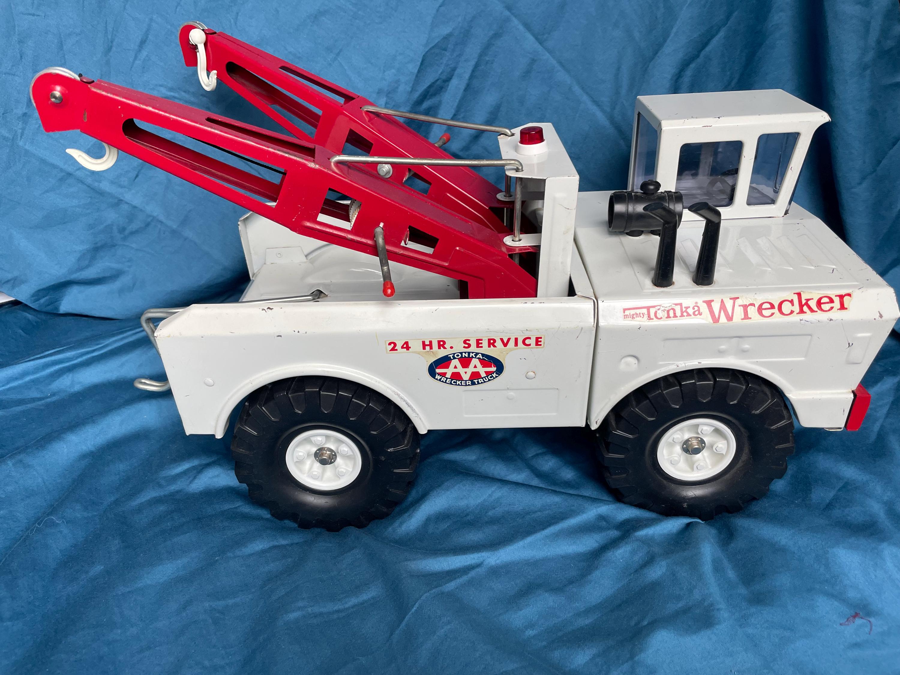 Camion De Dépannage Structo Vintage N°910 - Acier Pressé Rouge - USA