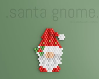 Santa Gnome - Christmas Brick Stitch pattern