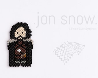 Jon Snow Brick Stitch Pattern – Game of Thrones Beading Pattern