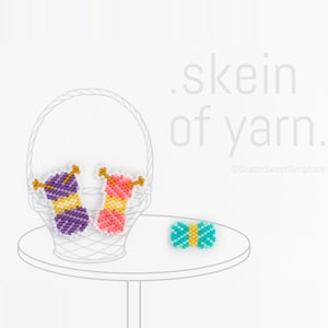 Garnstrang Peyote oder Brick Stitch Pattern - Perlenstickerei
