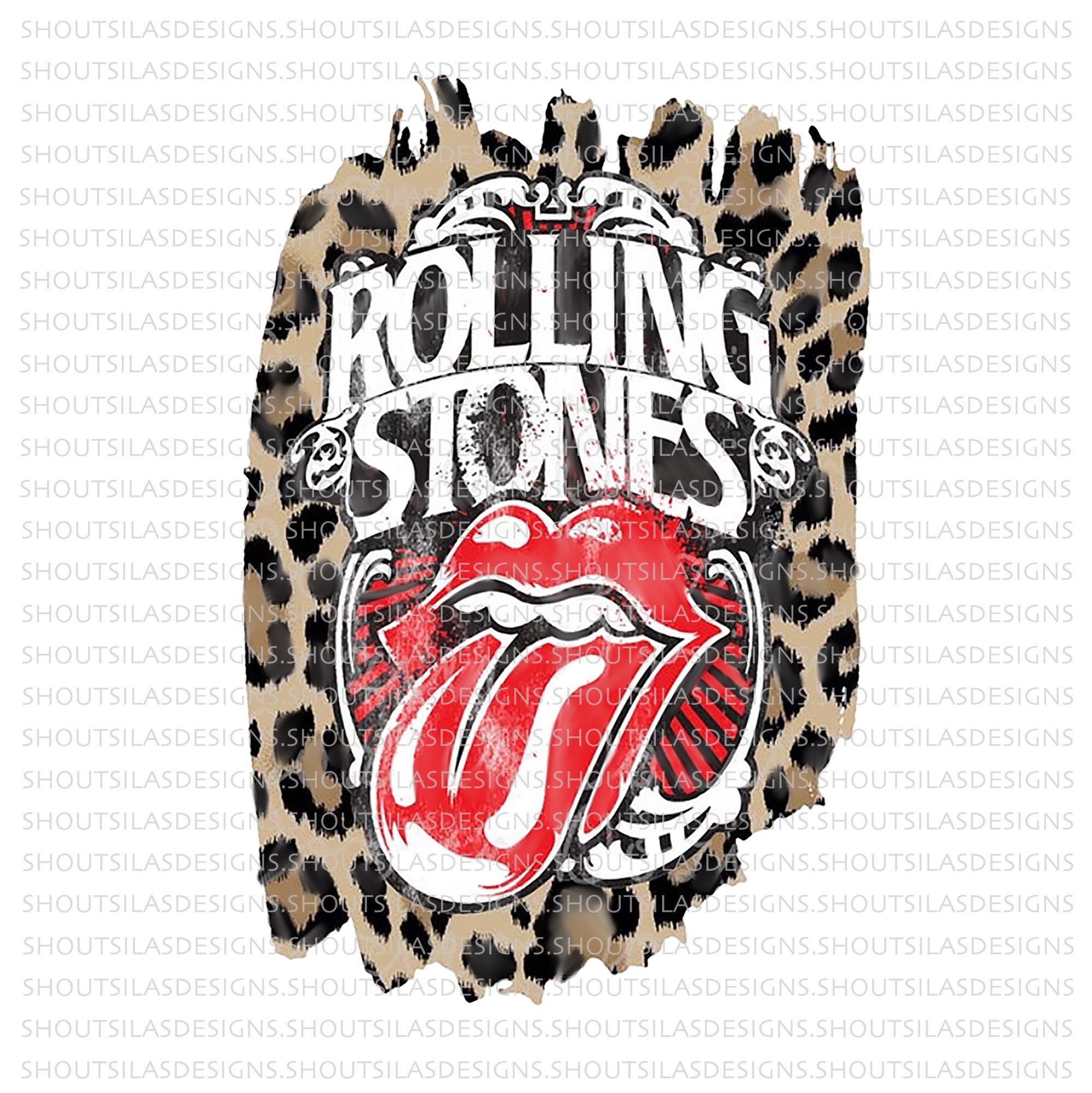 Rolling Stones Leopard  PNG, SVG files - Digital Sublimation Print - …