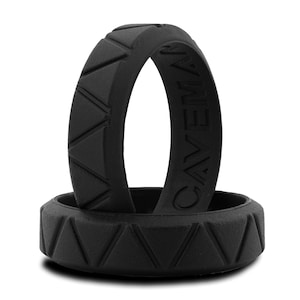Mens Black Silicone Wedding Ring! Custom Fitness Rubber Gym Band