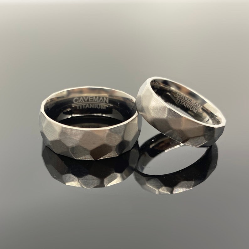 THE FORGE: Titanium Whiskey Barrel Wedding Band Ring image 6