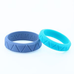 Couples Edition: Tribal Silicone Wedding ring band set