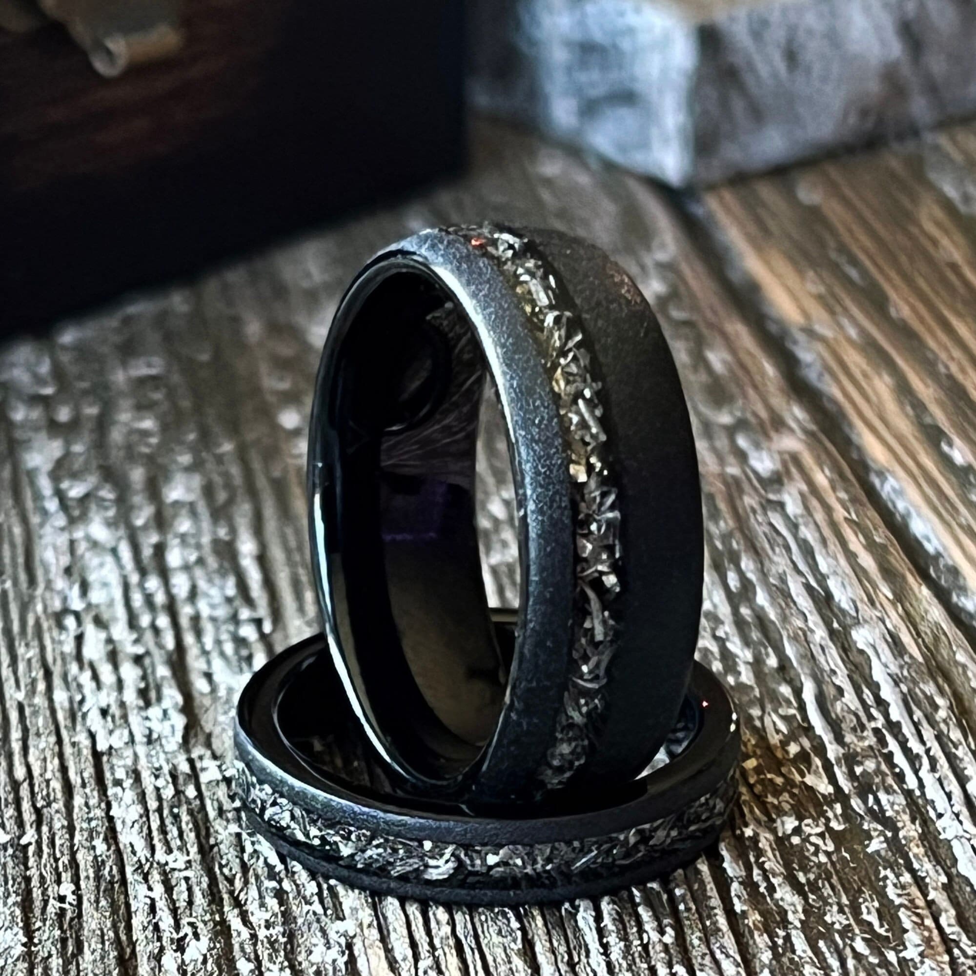 Meteorite Ring Etsy