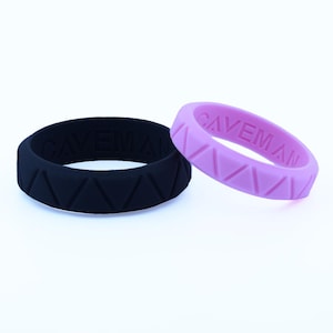 Couples Set: Silicone Adventure Bands Tribal Rings