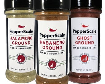 Up The Scale Set II: Jalapeño, Habanero, Ghost Powders