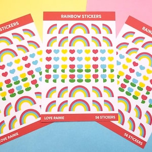 Primary Rainbow Stickers (1 sheet)