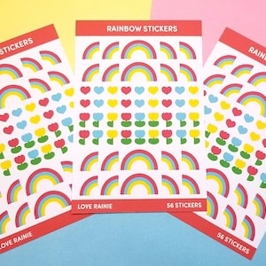 Primary Rainbow Stickers 1 sheet image 1