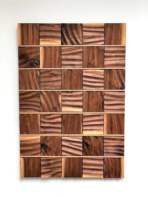 Wood Wall Art Wooden Modern Decor Hanging Sculpture