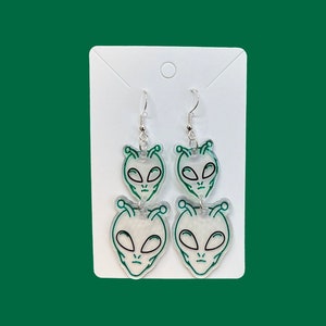 Alien Dangle Earrings