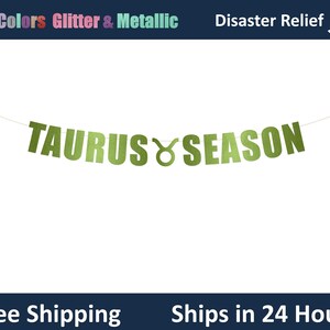Banner de la temporada de Tauro - Tauro, Zodíaco, Decoración de cumpleaños de Tauro, Letrero de letras colgante para fiesta de signo zodiacal