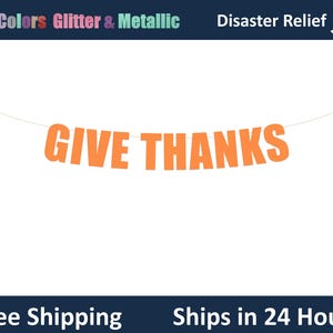 Give Thanks banner - Thanksgiving Holiday Fall Housewarming Party Banner Sign
