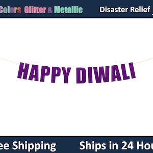 Happy Diwali banner - Diwali party decorations, Festival Of Lights garland banner, Happy Diwali Letter Sign