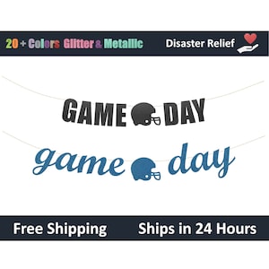 Game Day banner - Football party sign, College Football party decorations, Football Team Party decor