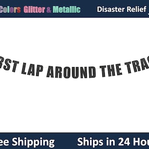 First Lap Around The Track Banner - Kids 1st Birthday Banner, Racing Theme decorative garland, Car Theme Party,  Race Car Party Banner