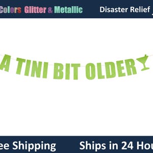 A Tini Bit Older banner - Martini Bar party decorations, Tini Bar Party Banner, Happy Hour Decor
