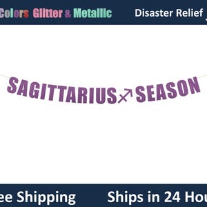 Banner de la temporada de Sagitario - Sagitario, Zodíaco, Decoración de cumpleaños de Sagitario, Letrero con letras colgantes para fiesta de signos del zodiaco