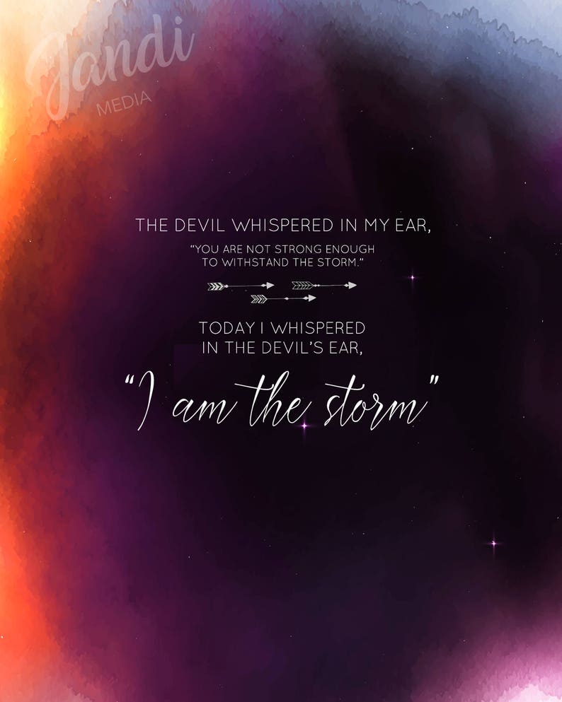 Download I Am The Storm 8x10 Digital Download Printable Scripture ...