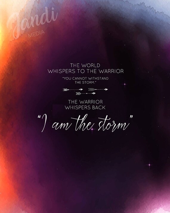 Download I Am The Storm The World Version 8x10 Digital Etsy