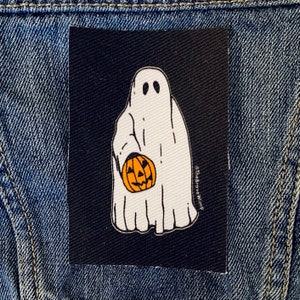 Sheet Ghost Trick-or-Treater Denim Aufnäher Aufnäher