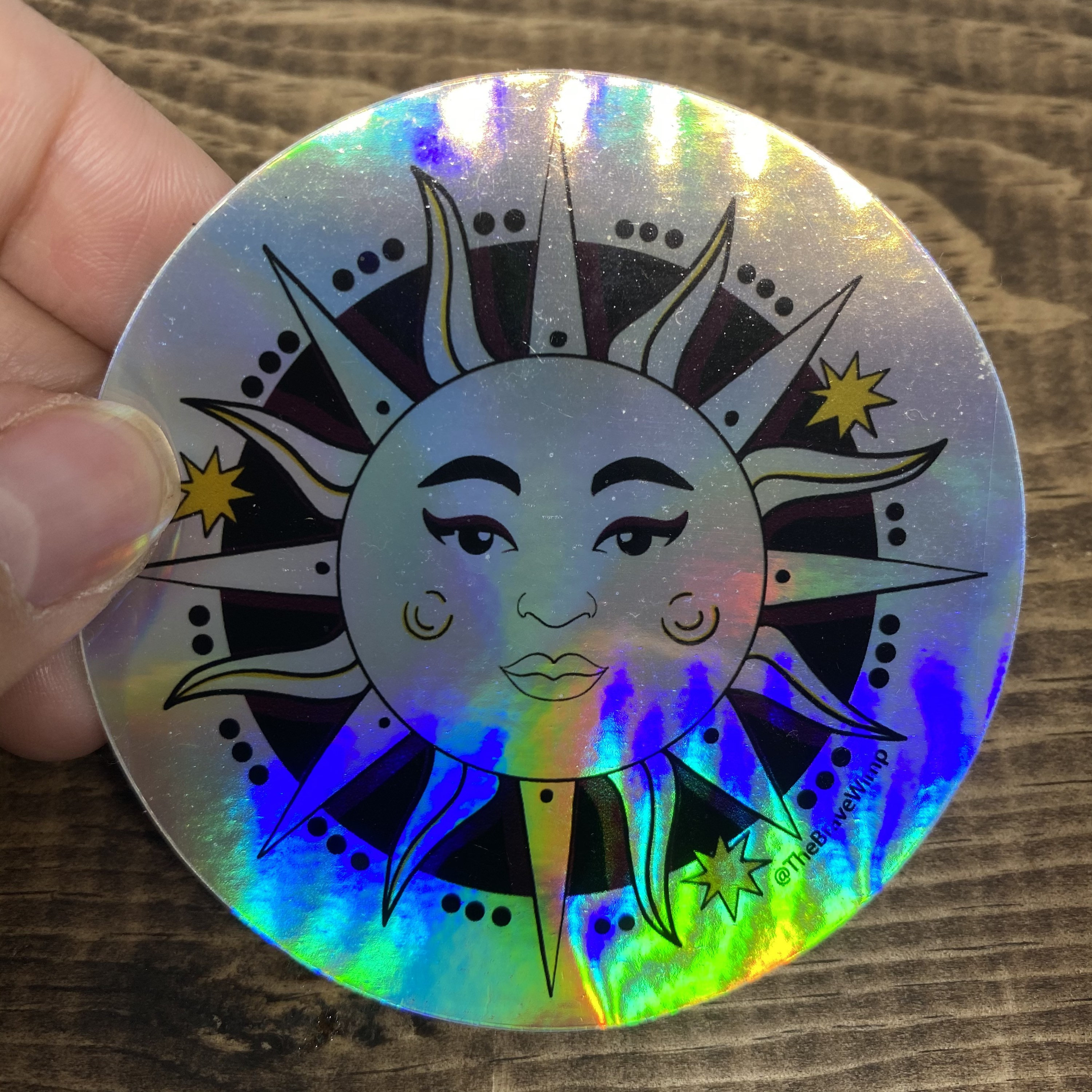 Vintage Sun Hologram Sticker - Etsy Singapore