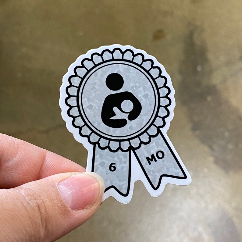 Breastfeeding Milestone Award Sticker - 6 Months - Etsy