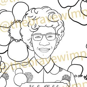 Shirley Chisholm Shero Ausmalseite // Digital Download