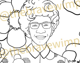 Shirley Chisholm Shero kleurplaat//digitale download