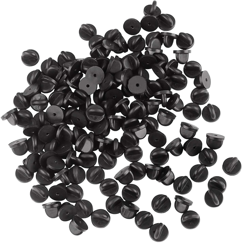 Rubber Pin Backs // Pack of 5 10 20 or 40 Etsy