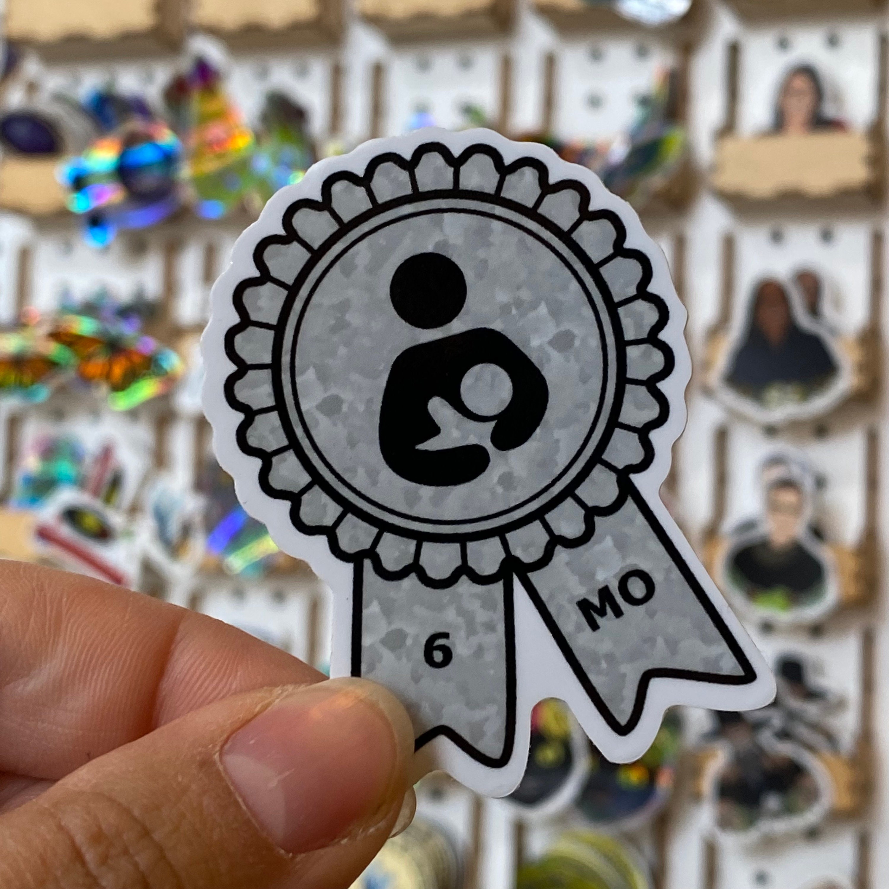 Breastfeeding Milestone Award Sticker - 6 Months - Etsy