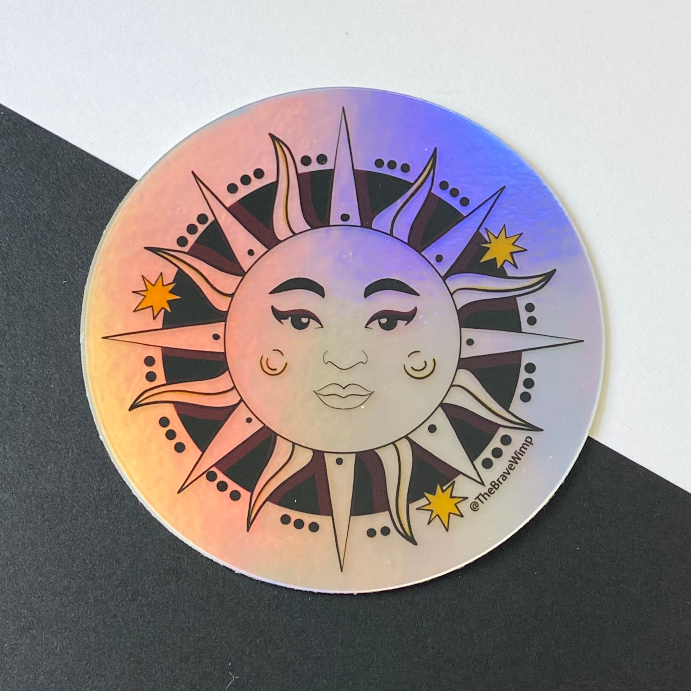 Vintage Sun Hologram Sticker - Etsy Singapore