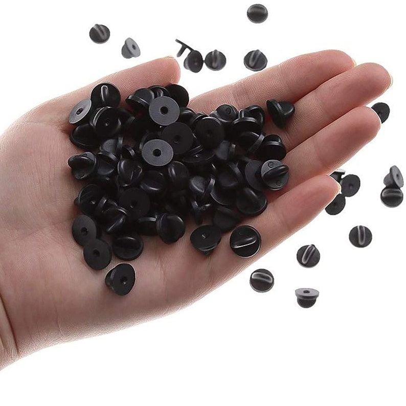 Rubber Pin Backs // Pack of 5 10 20 or 40 Etsy