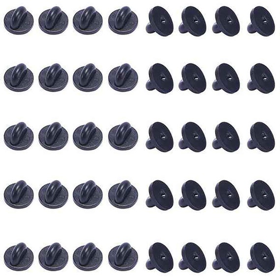 Rubber Pin Backs // Pack of 5, 10, 20, 40, 100 or 500