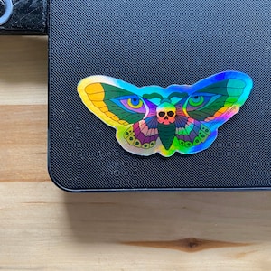 Hologram Death Moth Sticker