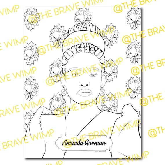 Amanda Gorman Coloring Page - Il 570xN.3782203545 Bcgw 